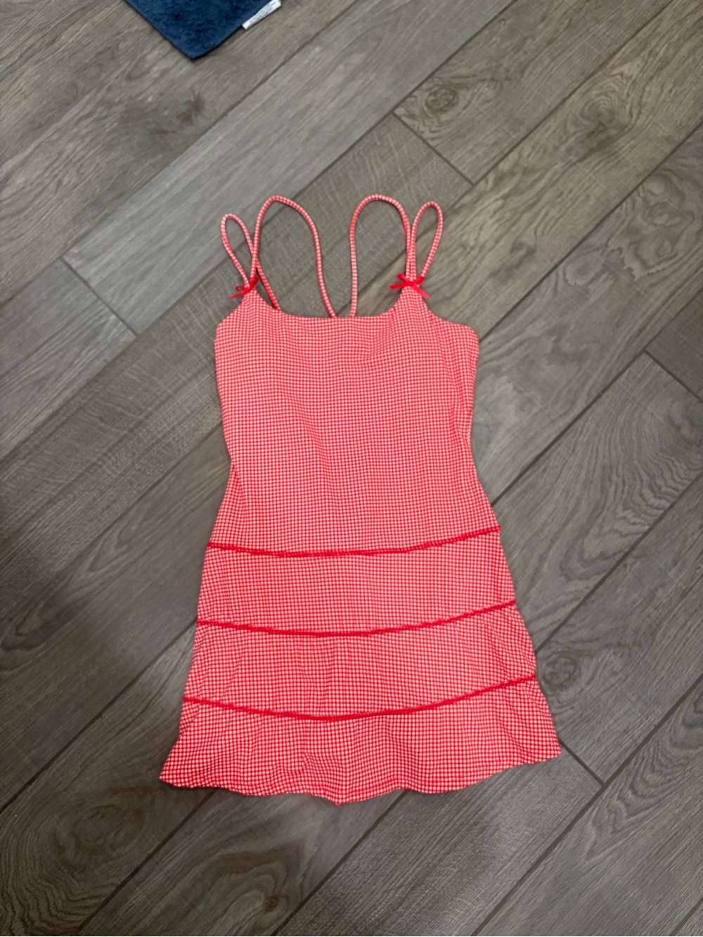 Altar’d State Gingham Serves Up Dress Red - Picture 2 of 4